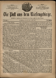 Die Post aus dem Riesengebirge, 1885, nr 153