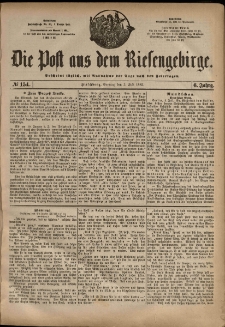 Die Post aus dem Riesengebirge, 1885, nr 154