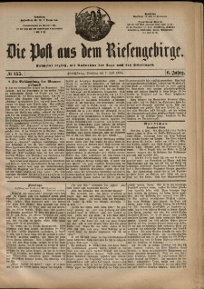 Die Post aus dem Riesengebirge, 1885, nr 155