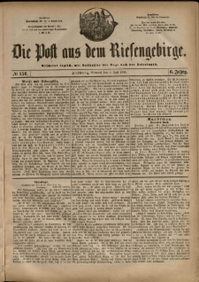 Die Post aus dem Riesengebirge, 1885, nr 156