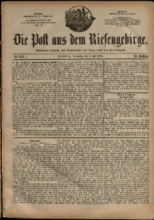 Die Post aus dem Riesengebirge, 1885, nr 157
