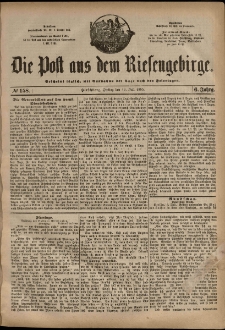 Die Post aus dem Riesengebirge, 1885, nr 158