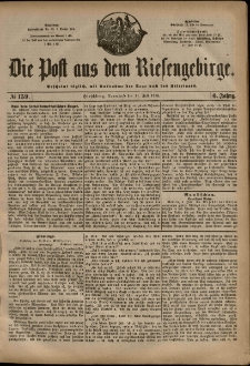 Die Post aus dem Riesengebirge, 1885, nr 159