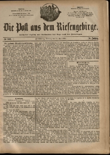 Die Post aus dem Riesengebirge, 1885, nr 161