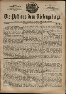 Die Post aus dem Riesengebirge, 1885, nr 162
