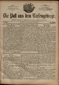 Die Post aus dem Riesengebirge, 1885, nr 163