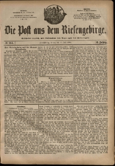 Die Post aus dem Riesengebirge, 1885, nr 164
