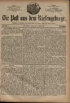 Die Post aus dem Riesengebirge, 1885, nr 167