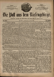 Die Post aus dem Riesengebirge, 1885, nr 170
