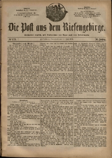 Die Post aus dem Riesengebirge, 1885, nr 171