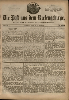 Die Post aus dem Riesengebirge, 1885, nr 172