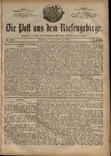 Die Post aus dem Riesengebirge, 1885, nr 173