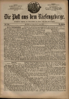 Die Post aus dem Riesengebirge, 1885, nr 176