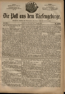 Die Post aus dem Riesengebirge, 1885, nr 177