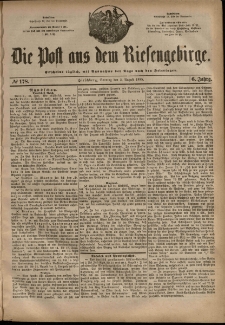 Die Post aus dem Riesengebirge, 1885, nr 178