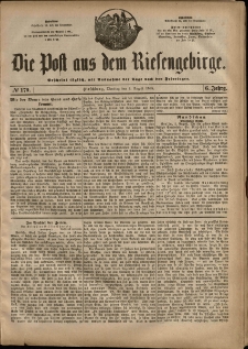 Die Post aus dem Riesengebirge, 1885, nr 179