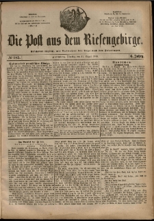 Die Post aus dem Riesengebirge, 1885, nr 185