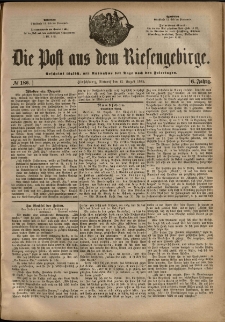 Die Post aus dem Riesengebirge, 1885, nr 186
