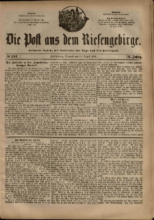 Die Post aus dem Riesengebirge, 1885, nr 192