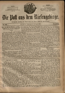 Die Post aus dem Riesengebirge, 1885, nr 193