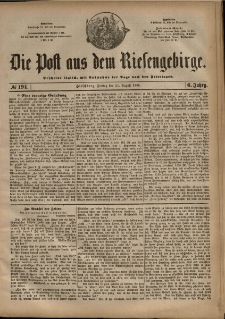 Die Post aus dem Riesengebirge, 1885, nr 194