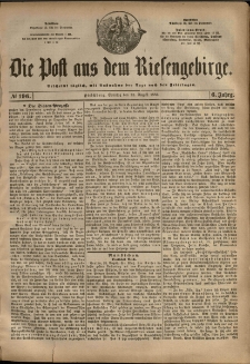 Die Post aus dem Riesengebirge, 1885, nr 196