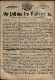 Die Post aus dem Riesengebirge, 1885, nr 197