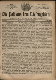 Die Post aus dem Riesengebirge, 1885, nr 198