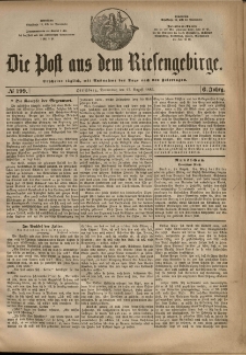 Die Post aus dem Riesengebirge, 1885, nr 199