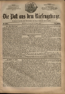 Die Post aus dem Riesengebirge, 1885, nr 200