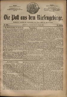 Die Post aus dem Riesengebirge, 1885, nr 201