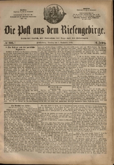 Die Post aus dem Riesengebirge, 1885, nr 203