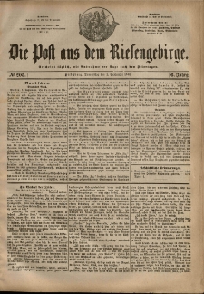 Die Post aus dem Riesengebirge, 1885, nr 205