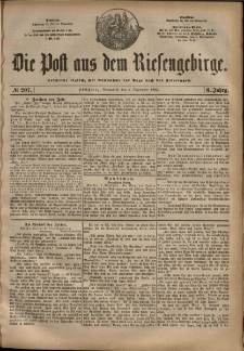 Die Post aus dem Riesengebirge, 1885, nr 207