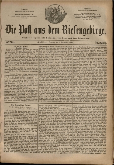 Die Post aus dem Riesengebirge, 1885, nr 208