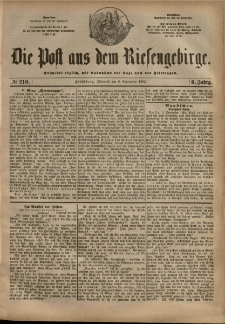 Die Post aus dem Riesengebirge, 1885, nr 210