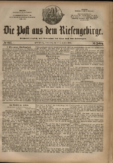 Die Post aus dem Riesengebirge, 1885, nr 217