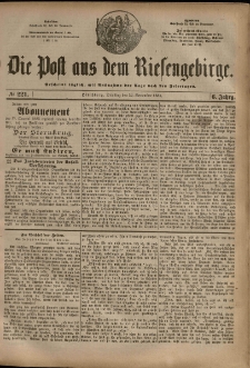 Die Post aus dem Riesengebirge, 1885, nr 220