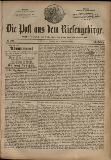 Die Post aus dem Riesengebirge, 1885, nr 221