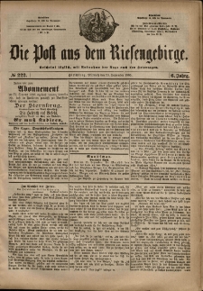 Die Post aus dem Riesengebirge, 1885, nr 222