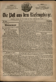 Die Post aus dem Riesengebirge, 1885, nr 224