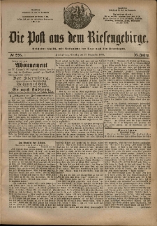 Die Post aus dem Riesengebirge, 1885, nr 226