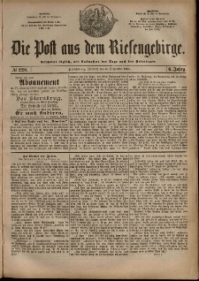 Die Post aus dem Riesengebirge, 1885, nr 228