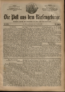 Die Post aus dem Riesengebirge, 1885, nr 229