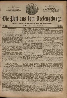 Die Post aus dem Riesengebirge, 1885, nr 231