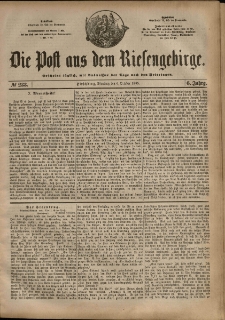 Die Post aus dem Riesengebirge, 1885, nr 233