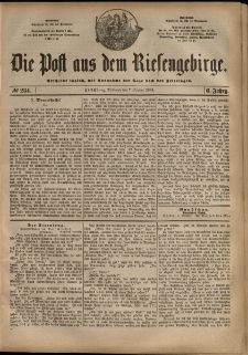 Die Post aus dem Riesengebirge, 1885, nr 234