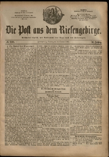 Die Post aus dem Riesengebirge, 1885, nr 238