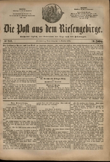 Die Post aus dem Riesengebirge, 1885, nr 241