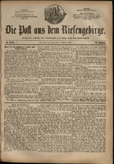 Die Post aus dem Riesengebirge, 1885, nr 242